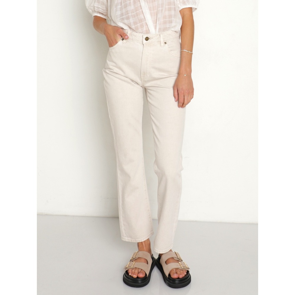 Rolla's Original High Rise Straight Jeans Salt Off-White Women's 26 AUS 8
